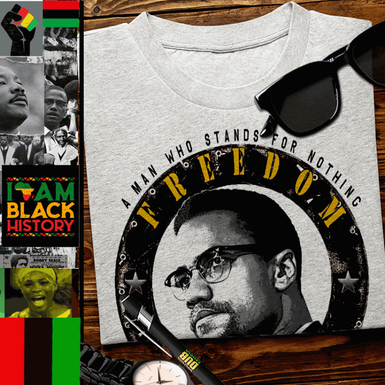 Black History Month t shirt Malcolm X
