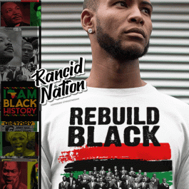 Black History Month t shirt black wall street